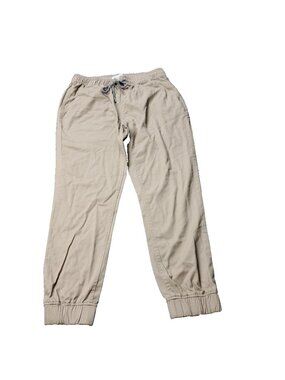 Sovereign Code Berman Pants Mens 28 x26 Joggers Khaki Chino Tan Drawstring